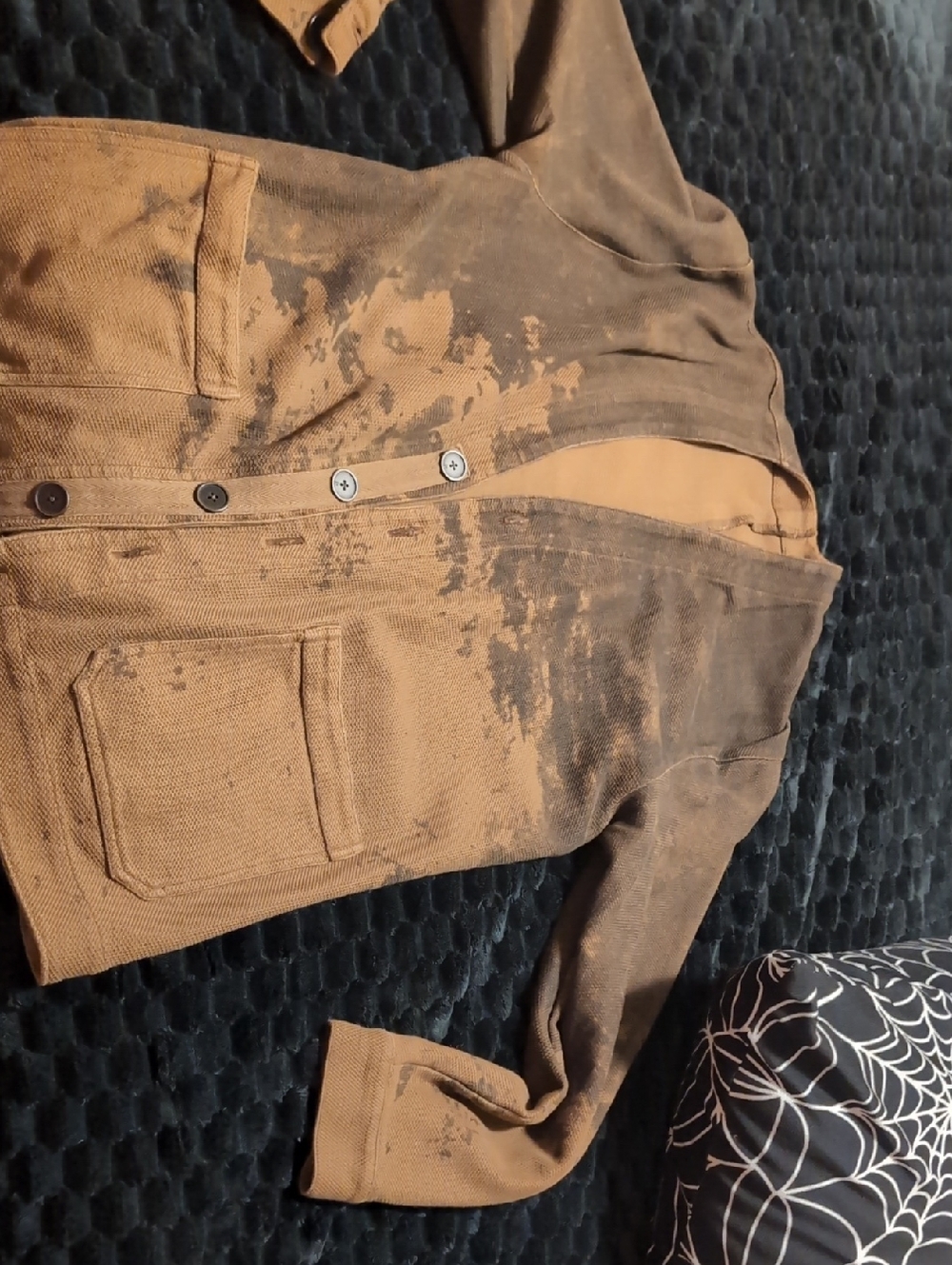 John Varvatos Brown Two-Tone Distressed Cardigan